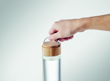 Logo trade promotional products picture of: Glass bottle 500ml bamboo lid