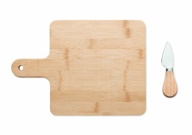 Logo trade advertising products picture of: Cheese board set in bamboo Bremen