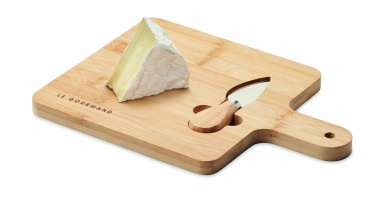 Logotrade advertising product picture of: Cheese board set in bamboo Bremen