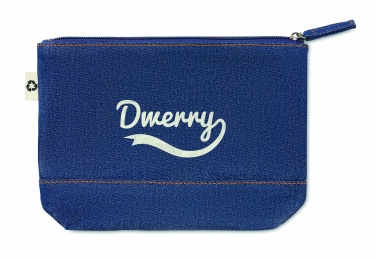 Logotrade promotional item image of: Recycled denim cosmetic pouch
