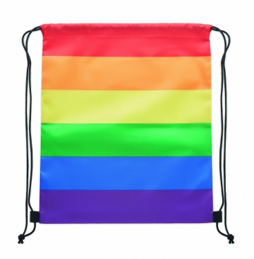 Logotrade promotional merchandise photo of: Rainbow RPET drawstring bag