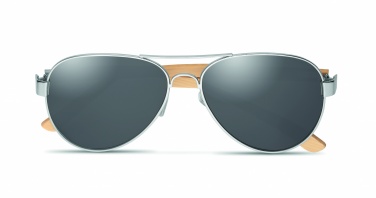 Logo trade business gifts image of: Bamboo sunglasses in pouch TARTU