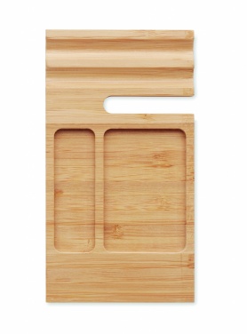 Logo trade business gifts image of: Bamboo desk phone stand