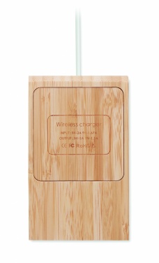 Logotrade corporate gift image of: Bamboo wireless charger  10W ODOS