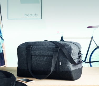 Logo trade promotional giveaway photo of: RPET felt weekend bag