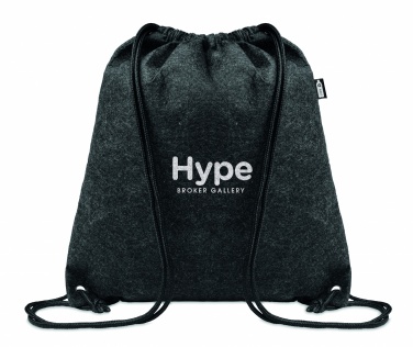 Logo trade business gift photo of: RPET felt drawstring bag