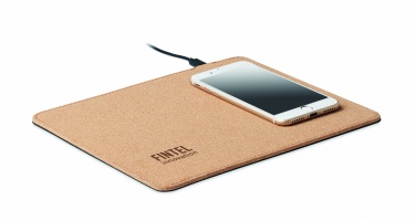 Logotrade corporate gift image of: Cork mouse mat charger 15W