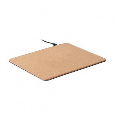 Logotrade promotional giveaways photo of: Cork mouse mat charger 15W