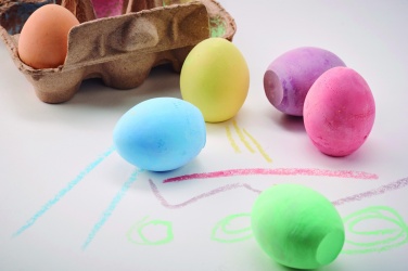 Logo trade promotional merchandise picture of: 6 chalk eggs in box
