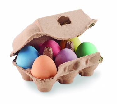 Logo trade promotional item photo of: 6 chalk eggs in box