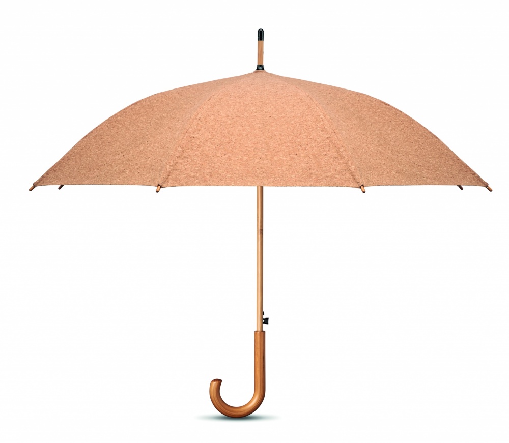 Logo trade promotional giveaways picture of: 25 inch cork umbrella