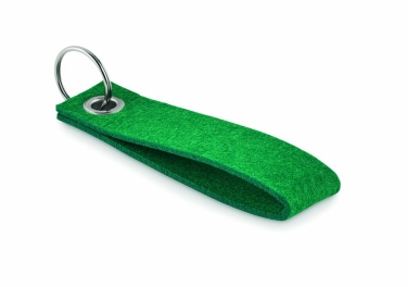 Logo trade promotional merchandise image of: RPET felt key ring Hämeenlinna