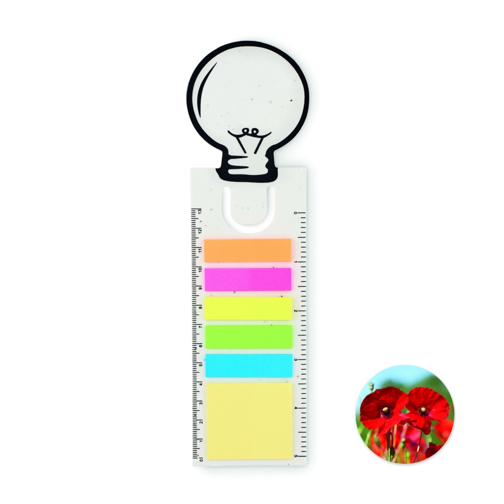 Logotrade promotional merchandise picture of: Seed paper bookmark w/memo pad