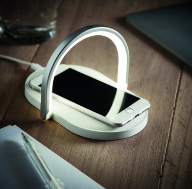 Logo trade promotional giveaway photo of: Light and wireless charger 10W