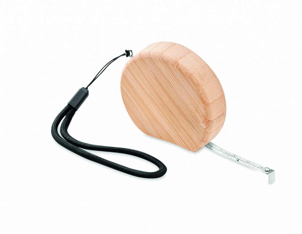 Logotrade promotional gift image of: Measuring tape in bamboo 2m