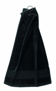 Logo trade promotional giveaways image of: Cotton golf towel with hanger