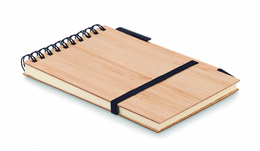 Logotrade business gifts photo of: A6 bamboo notepad with pen SONORABAM