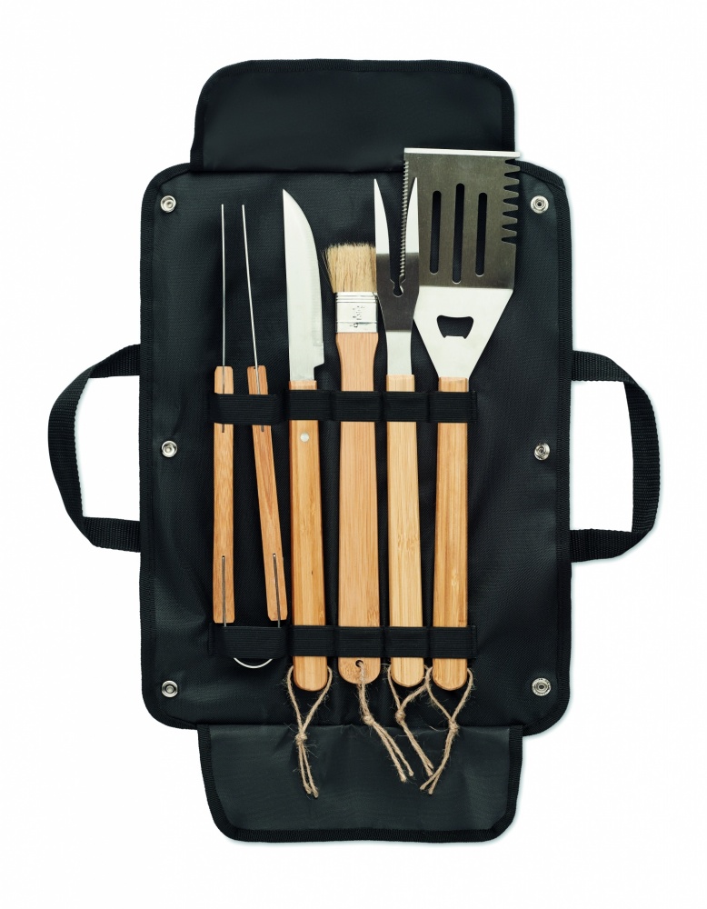Logo trade promotional gifts picture of: 5 Barbecue tools in pouch