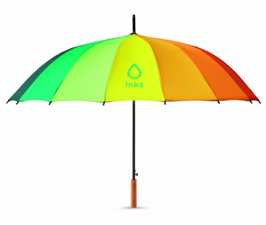 Logo trade advertising products image of: 27 inch rainbow umbrella