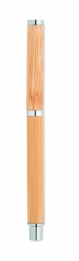 Logo trade promotional products image of: Bamboo gel pen