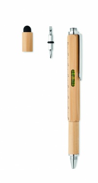 Logotrade promotional merchandise image of: Spirit level pen in bamboo