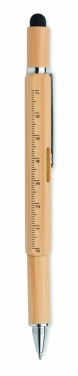 Logo trade promotional giveaways image of: Spirit level pen in bamboo