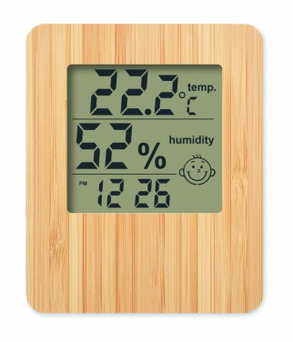 Logo trade advertising product photo of: Bamboo weather station