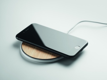 Logotrade promotional item image of: Bamboo wireless charger 10W