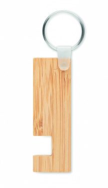 Logotrade advertising products photo of: Bamboo stand and key ring Savonlinna