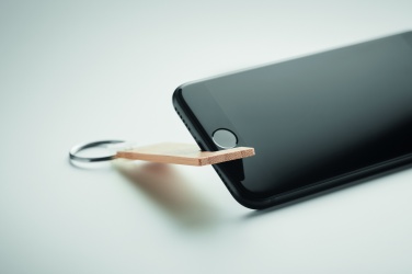 Logotrade advertising product image of: Bamboo stand and key ring Savonlinna