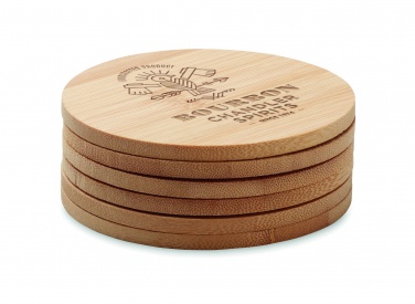 Logotrade promotional merchandise photo of: Set of 6 bamboo coasters