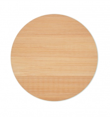 Logo trade promotional products image of: Bamboo round coaster