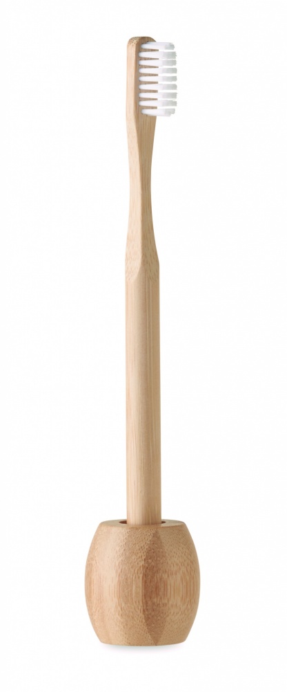 Logotrade promotional product image of: Bamboo tooth brush with stand