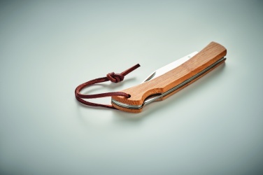 Logo trade promotional giveaways picture of: Foldable knife in bamboo