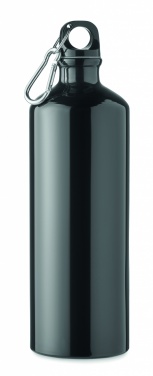 Logotrade promotional gift picture of: 1000 ml single-walled aluminum water bottle with a carabiner