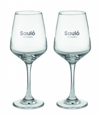 Logo trade corporate gifts image of: Set of 2 wine glasses