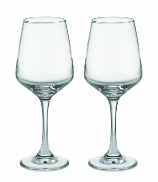 Logo trade promotional merchandise image of: Set of 2 wine glasses