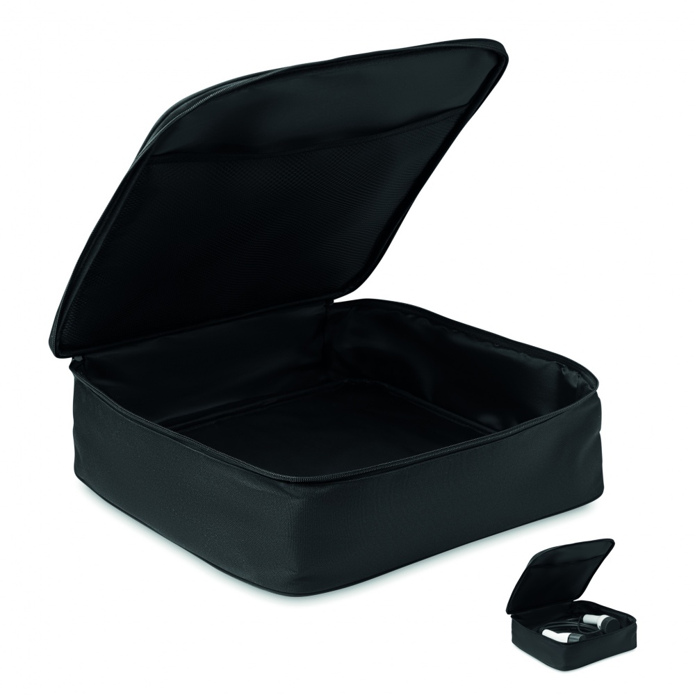 Logo trade business gifts image of: 600D RPET cable car bag