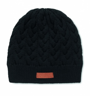 Logotrade corporate gift picture of: Cable knit beanie in RPET