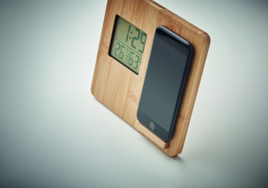 Logo trade promotional gifts image of: Bamboo weather station 10W