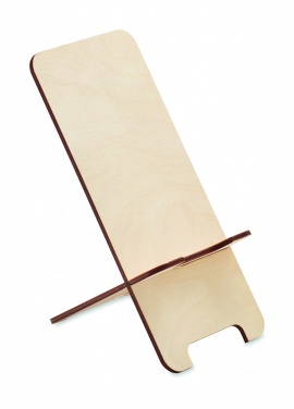 Logo trade promotional merchandise photo of: Birch Wood phone stand