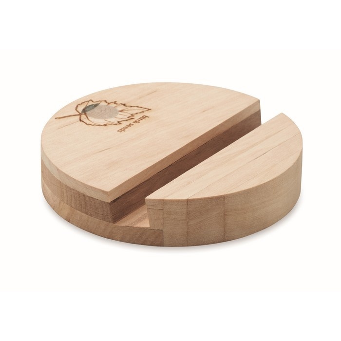 Logotrade corporate gift image of: Birch Wood phone stand