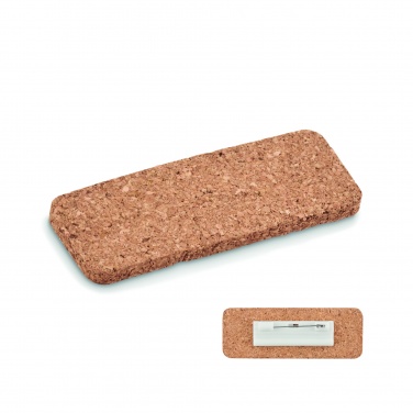 Logo trade corporate gifts picture of: Name tag holder in cork
