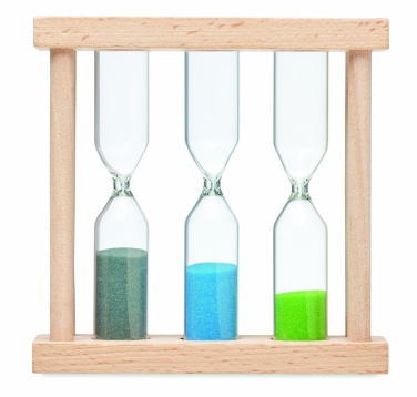 Logotrade promotional merchandise photo of: Set of 3 wooden sand timer