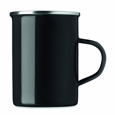 Logo trade business gift photo of: Metal mug with enamel layer