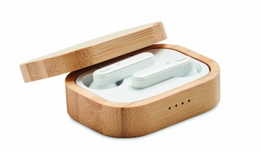 Logo trade promotional products picture of: TWS earbuds in bamboo case
