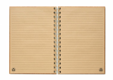 Logo trade promotional giveaways image of: A5 ring bound Bamboo notebook