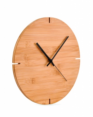 Logotrade promotional merchandise image of: Round shape bamboo wall clock