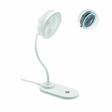 Logo trade promotional items picture of: Desktop charger fan with light