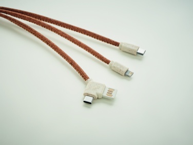 Logotrade promotional product image of: 3 in 1 charging cable in cork